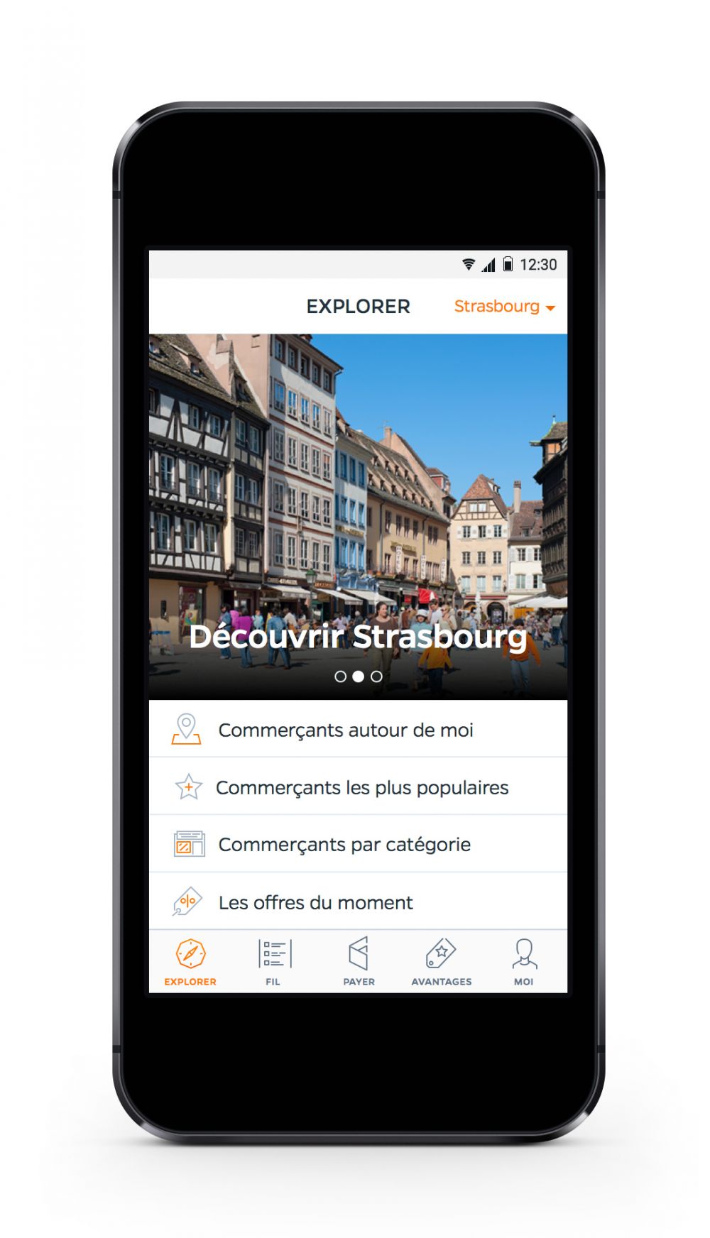 Le système de paiement sans contact Fivory, lancé à Strasbourg le 28 mai 2015, pour les commerçants de la ville. Doc remis