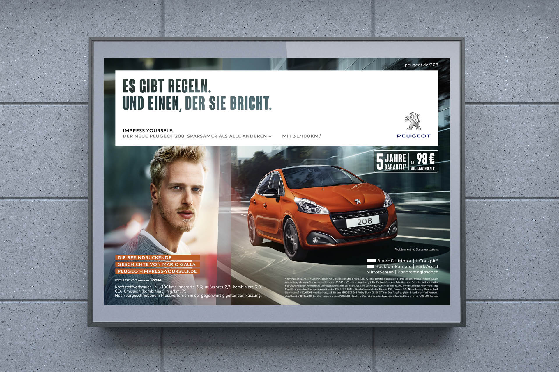 Les grandes marques comme Peugeot peuvent se laisser aller à la créativité, mais suivent tout de même une règle d'or : communiquer sur un nombre restreint de produits. © DR