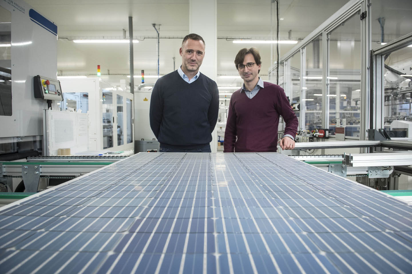 Les panneaux photovoltaïques fabriqués en Alsace bénéficient d’une empreinte carbone 5 à 6 fois inférieure à celle des panneaux « made in China ». © Dorothée Parent