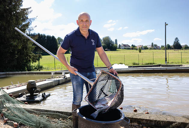 Les poissons d’eau douce sont vendus vivants pour l’empoissonnement d’étangs, la pêche sportive ou transformés pour les grandes surfaces  et les restaurants. © Serge Nied