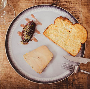 Terrine de foie gras et chutney  de fruits © Serge Nied