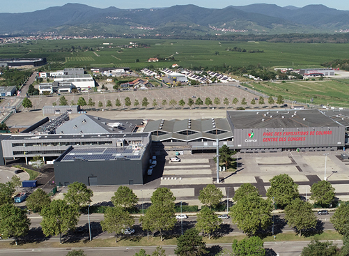 Colmar Expo déploie plus de 16 000 m2 de surfaces couvertes et  de vastes espaces extérieurs. © DR